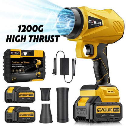 GEVEELIFE 200W Cordless Turbo Jet Blower, Handheld Leaf & Dust Cleaner for Yard, Car & Home
