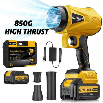 GEVEELIFE 200W Cordless Turbo Jet Blower, Handheld Leaf & Dust Cleaner for Yard, Car & Home