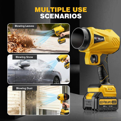 GEVEELIFE 200W Cordless Turbo Jet Blower, Handheld Leaf & Dust Cleaner for Yard, Car & Home