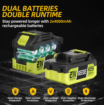 2-in-1 Brushless 8" Mini Chainsaw & Pole Saw for Easy Tree Trimming