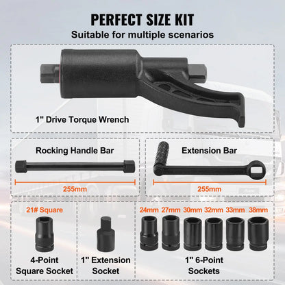 EVOR Torque Multiplier 1-inch Drive Wheel Hub Nut Wrench/Multiplier
