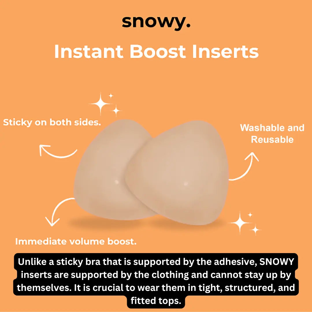 Invisible bra pads - instantly lift and plump, washable and reusable, enhancing overall shape.