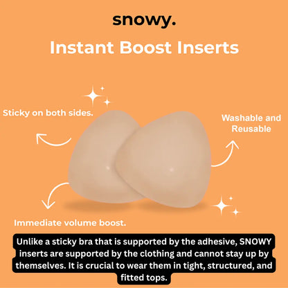 Invisible bra pads - instantly lift and plump, washable and reusable, enhancing overall shape.